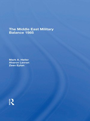 cover image of The Middle East Military Balance 1985